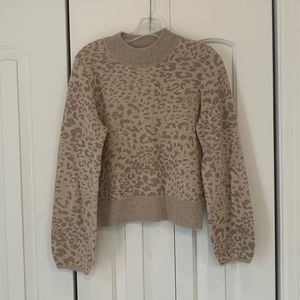 Veronica Beard leopard print Tilda sweater, size M